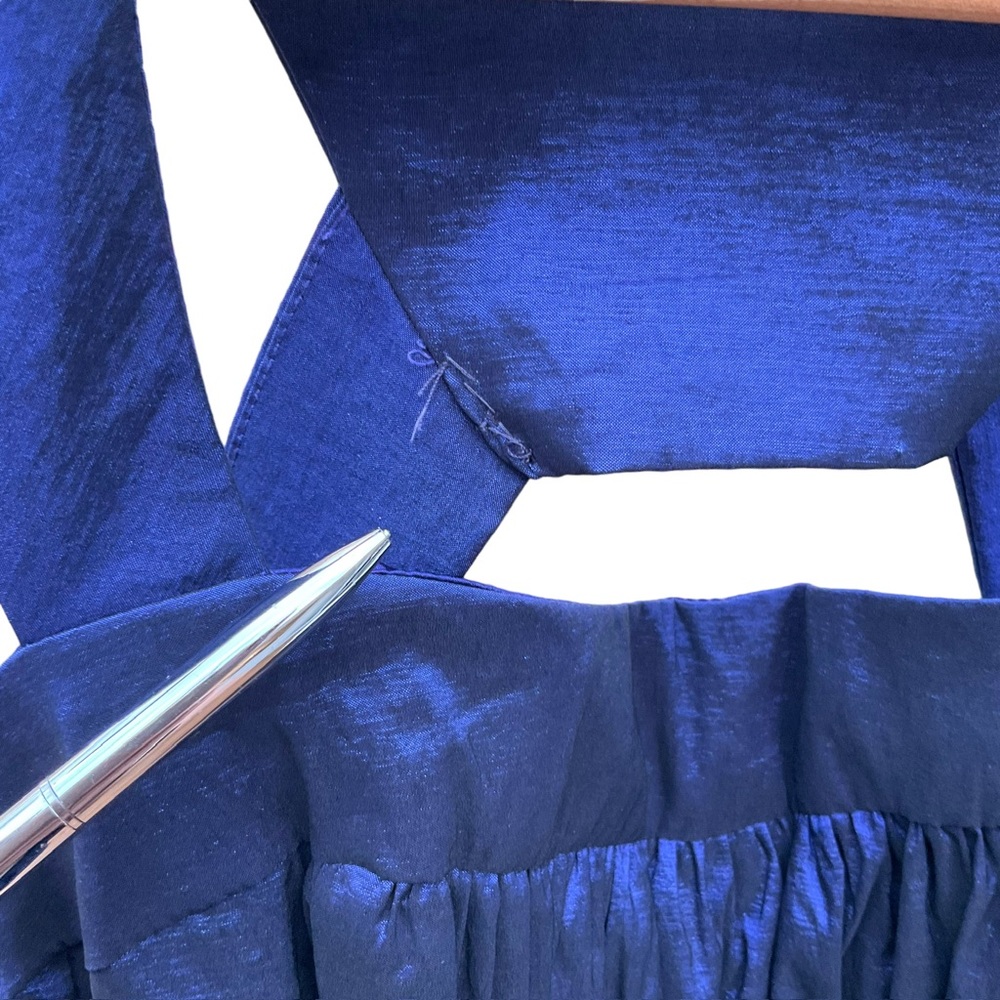 Jessica McClintock Iridescent Body-Con Mini Dress Purple Blue Cocktail F… - Picture 16 of 16